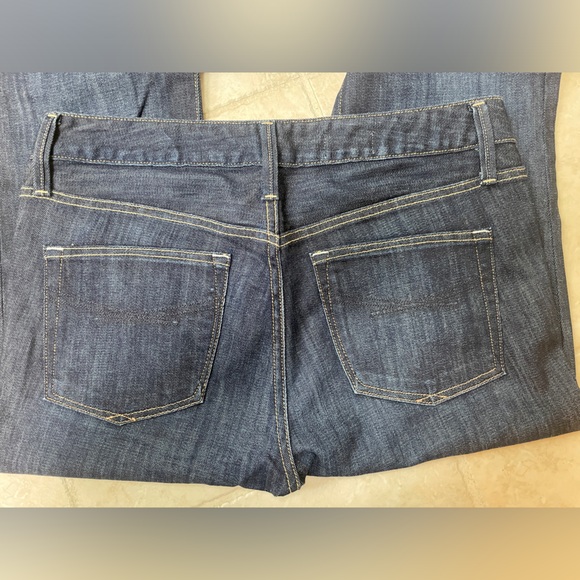 GAP 1989 Women’s Jeans Dark Denim Wide Leg Silver Button Detail - Picture 3 of 5